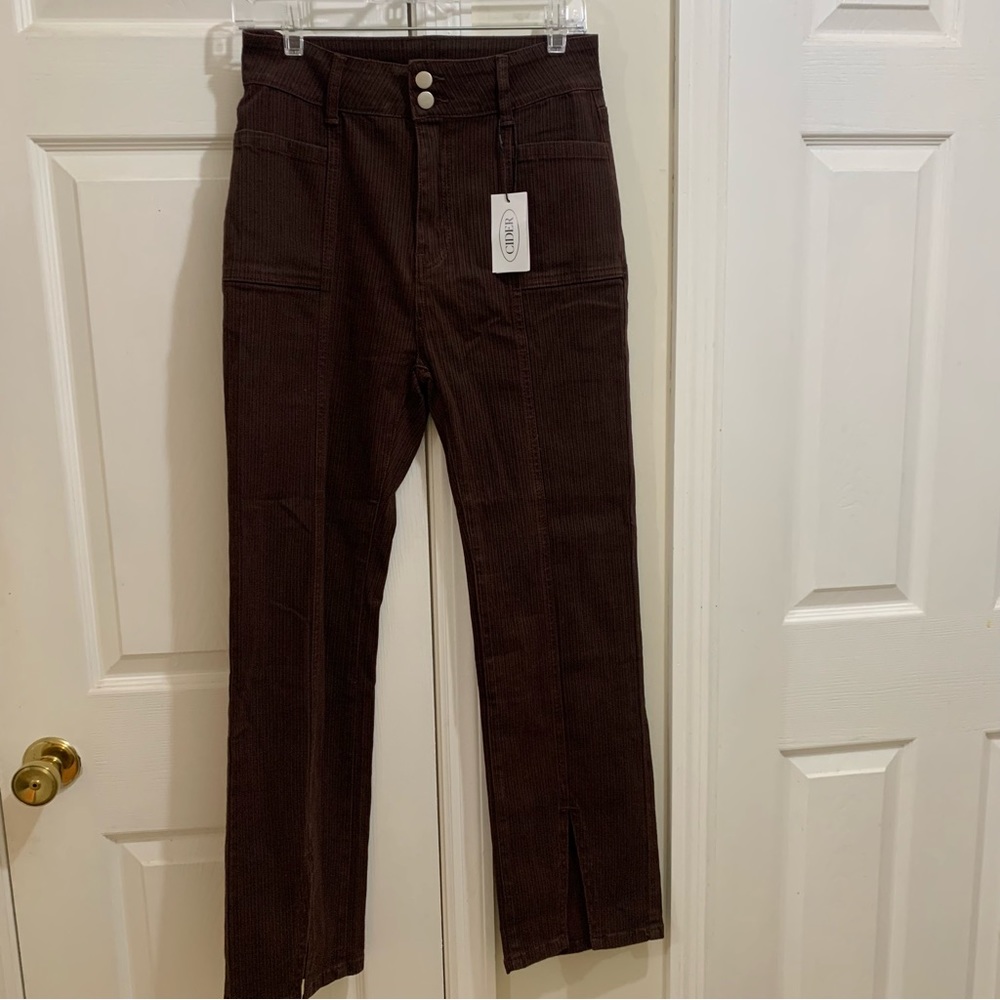 Cider Brown and Black Striped Pants Size Medium to Large NWT